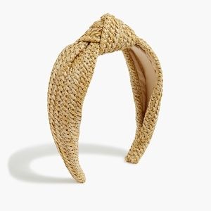 J Crew Raffia Headband NWT